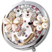 Miroir de Maquillage Double Face Pliable et Compact pour Voyage Maquillage Quotidien