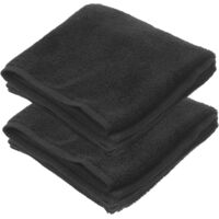 2pièces Serviettes Coton pour Cheveux Lot pour Séchage Rapide Adaptées aux Salons de Coiffure aux Voyages