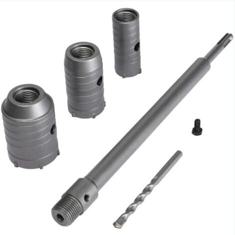 Set de Scies Cloches Ø30mm, 40mm, 50mm - Scie à Cloche Trépan pour Béton, Brique, Pierre et Ciment - Tige d'Extension 350 mm SDS Plus avec Pointe en Carbure de Tungstène - OUYLAF (1/5)