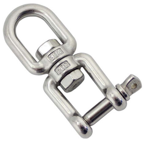 Émerillon Manilles Chaînes d'ancrage d'amarrage Connecteur Pivotant en 304 INOX pour Bateau Marine - 6mm (1/5)