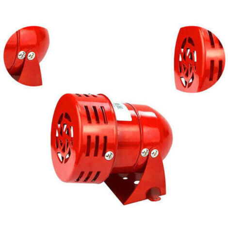 Sirène alarme 220V puissante sirène extérieure alarme 120dB rouge moteur fil Sirne métal corne industrie bateau alarme Ruikalucky.. (1/4)