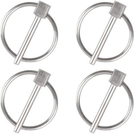 Goupille de sécurité ronde 4PCS en acier inoxydable 304 – Longueur 25mm – Pour remorque et applications de verrouillage