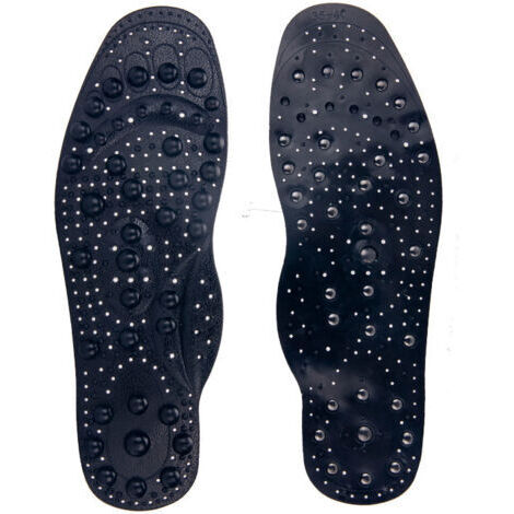 Semelles magnétiques de massage par points d'acupuncture à 68 aimants Semelles magnétiques en PVC Semelles de thérapie par acupression Semelles de massage par thérapie magnétique (1/4)