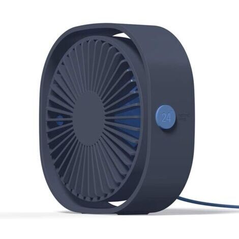 Ventilateur USB Mini Ventilateur Portable de Table Ventilateur Bureau Silencieux 3 Vitesses Réglable - Bleu- (1/5)