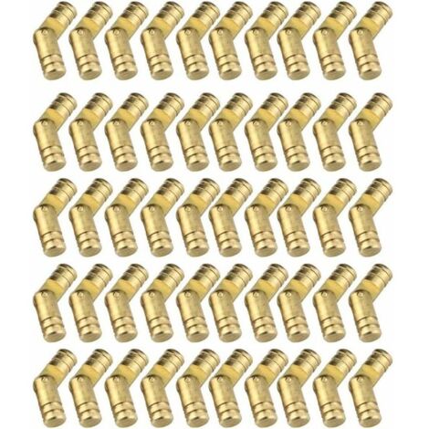 50 Pièces Mini Laiton Dissimulé Charnière, Charnières Meuble,nvisibles Charnières en T Charnière Cylindrique pour l'artisanat de Bricolage Boîte à Petits Meubles Hardware Box (1/4)