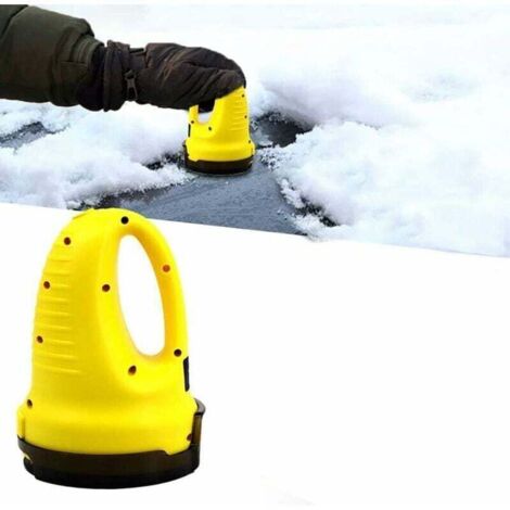 grattoir à neige électrique multifonctionnel grattoir à glace jaune (1/5)