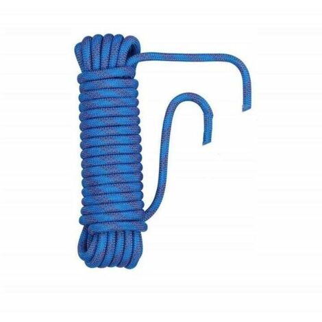 Corde d'escalade résistante à l'usure en polyester 10mm 10m double crochet (1/4)