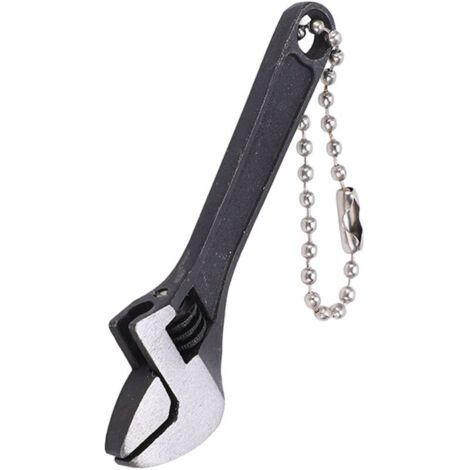 Clé porte-clés en acier galvanisé réglable portable professionnel haute dureté mini clé pour maison industrielle 2,5 pouces/6,35 cm noir (1/5)