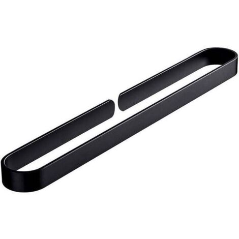 Porte-serviettes avec étagère - Porte-serviettes - Porte-serviettes de salle de bain - Support à serviettes - Porte-serviettes de salle de bain - Porte-serviettes - Noir (1/4)