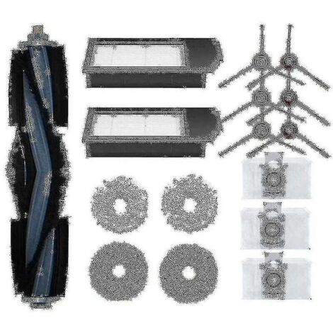Kit d'accessoires de remplacement pour aspirateur robot X1 Omni / X1 Turbo, comprenant une brosse principale et des brosses latérales