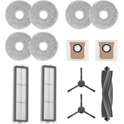 Dreame 1x Brosse Principale 2X brosses latérales 2X Filtre à Cartouche 2X sac d&39Aspirateur Anti-poussière 3X Chiffon Lavable p (1/5)