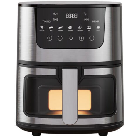 Friteuse à air 7L, friteuse multifonctionnelle en acier inoxydable pour usage domestique, four électrique automatique, grande capacité, cuisson intelligente (1/4)