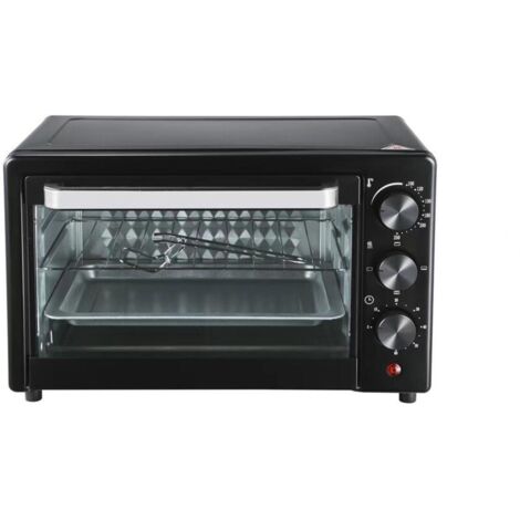 Mini four électrique 25 L – 1000 W – Température 120-250 °C – Minuterie 60 min – Four à pizza pour barbecues et snacks (1/4)