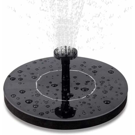 Solar Springbrunnen,Solar Teichpumpe mit 1.5W Monokristalline Solar Brunnen Wasserpumpe 7V Outdoor Solar Pumpe Springbrunnen für Gartenteich,Vogel-Bad,Fisch-Behlter,Kleiner Teich (1/5)