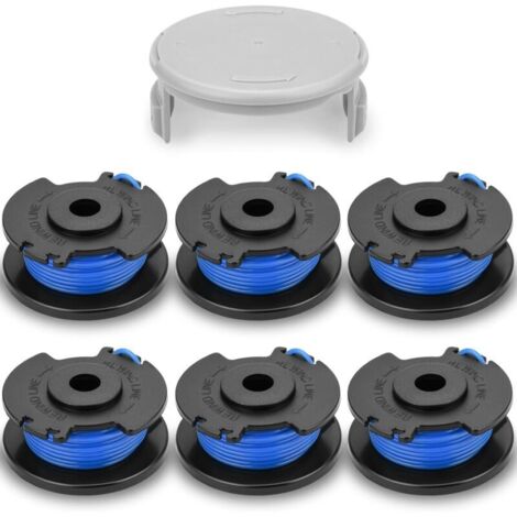 Bobine Fil de Rechange 065 pour Taille-Bordures Ryobi One+,Compatible avec les Modèles 18V,24V,40V(Lot de 6 Bobines + 1 Bouchon) (1/4)