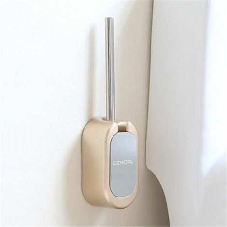 Brosse de toilette murale et ensemble de support Brosse de toilette en acier inoxydable Or - Or (1/4)