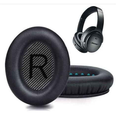 Coussinets de rechange pour casque professionnel, housse en mousse souple pour casque supra-auriculaire Bose Quietcomfort Series (noir) (1/4)