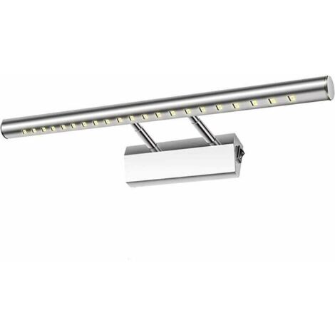 Lampe Salle de Bain Mirroir LED 5W Applique Murale Lumière Tableau étanche IP44 Réglable 180°avec Interrupteur en Acier Inoxydable éclairage Décoration Meuble WC Toilette Maquillage 40cm-Fei Yu (1/4)