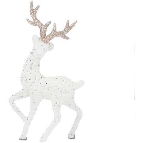 Statue de cerf artificiel de Noël en plastique, mini cerf artificiel pour décoration d'armoire de maison, statue de cerf4 (Figure 1) (1/4)
