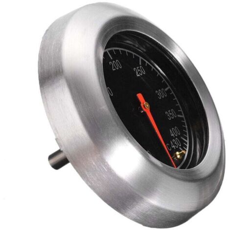 Thermomètre de four bimétallique en acier inoxydable, outil de barbecue de type pointeur résistant aux hautes températures à 430 degrés (1/4)