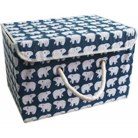 Boîte De Rangement Boîte À Jouets Boîte De Rangement Pliable Avec Couvercle Organisateur De Jouets Pour Enfants Panier De Rangement Panier Pour Vêtements Boîte De Rangement Pliable En Tissu De Coton (1/4)
