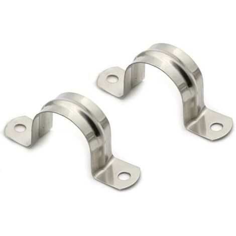 Collier Fixation Tube 25mm - 25mm Collier de Serrage, 25 PCS Acier Inoxydable U-Tube Pince Anneau De Connexion Tuyau Pince Carte Carte D'équitation Selle Carte Tuyau Attache (1/4)