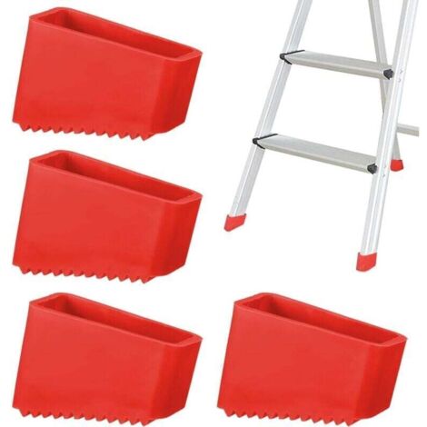 Lot de 4 pieds d'échelle en caoutchouc - 50 x 20 mm - Embouts de protection pour échelles - Antidérapants - Pour pieds d'échelle universels - Pour les travailleurs à domicile (1/4)
