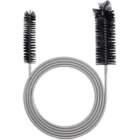 Brosse de nettoyage de tuyaux flexible - Outil de nettoyage de tuyaux - Noir (2 m) (1/4)