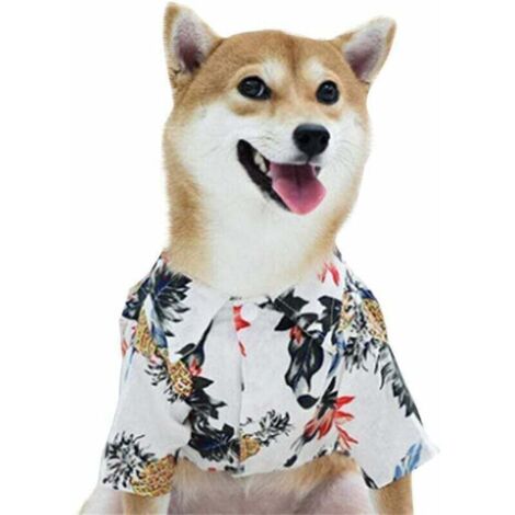 Chemises pour chiens hawaïennes(Blanc L)-Fei Yu (1/2)