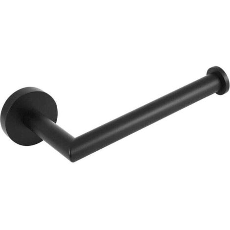 Porte Rouleau Papier Toilette Noir, Support Papier Toilette Mural pour Salle de Bain, Acier Inoxydable SUS 304, Derouleur Papier Toilette WC (Noir Mat) (1/4)