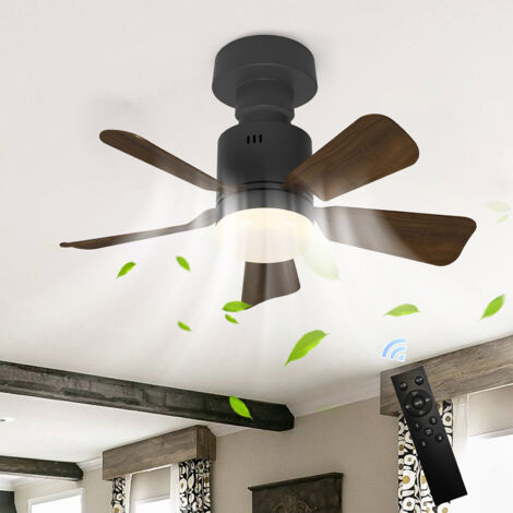 Ganeed – Ventilateur de plafond silencieux 45cm avec lumière LED dimmable – Télécommande – 3 vitesses – Pales en ABS – 24W pour 8-15 m²