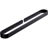 Porte-serviettes avec étagère - Porte-serviettes - Porte-serviettes de salle de bain - Support à serviettes - Porte-serviettes de salle de bain - Porte-serviettes - Noir