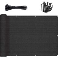 Black Balcony Privacy Screen,90% shade Apartments Fence Cover,Heavy Duty Mesh Windscreen for Deck,Outdoor,Backyard,Patio(0.9×3m)