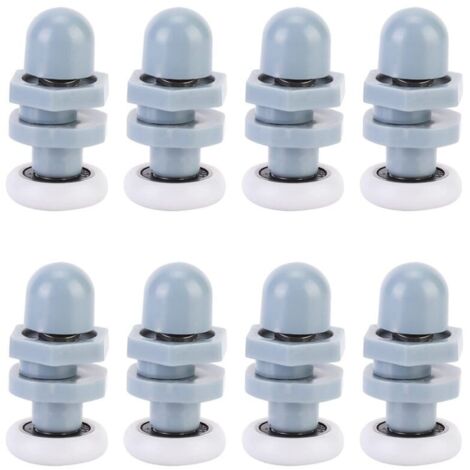 8 Stück robuste Kunststoff-Duschtürschienen, Gleitschienenlager, Ersatzteile für Badezimmerglas (20 mm) (1/4)