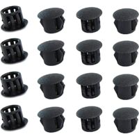 Runde Kunststoffstopfen (schwarz, 8 mm), 20 Stück, Abdeckkappen für Möbelbohrungen, Kunststoff-Abdeckkappen, Bohrstopfen für Möbelbohrungen