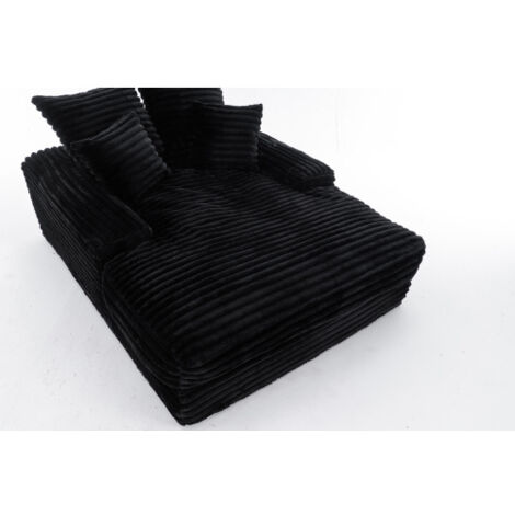 Canapé de luxe en velours côtelé – Design moderne, 4 coussins – Canapé-lit ultra-doux et multifonctionnel – Aucun assemblage requis : utilisable instantanément comme canapé ou lit – Gain de place idéa (1/5)