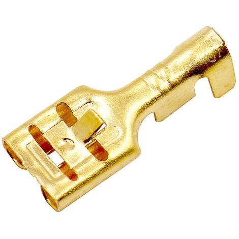 Lot de 100 cosses à sertir femelles à épissure rapide 6,3 mm non isolées (1/4)