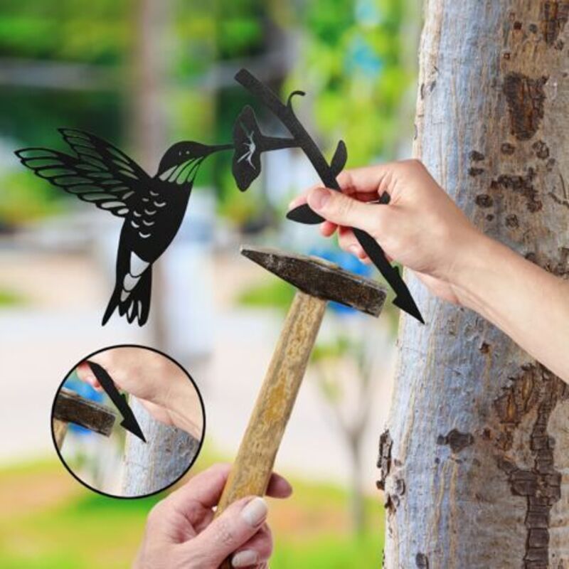Signe de jardin personnalisé jardin métal pieu colibri signe jardinier