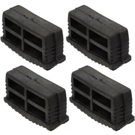 Lot de 4 patins stabilisateurs d'échelle, 60 x 22 mm, en caoutchouc antidérapant, pour pieds d'échelle pliants