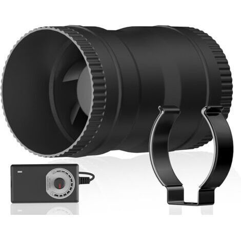 Extracteur d'air de 75 mm, ventilation de cave 204 m³/h avec variateur de vitesse, extracteur d'air pour garages et tentes de culture