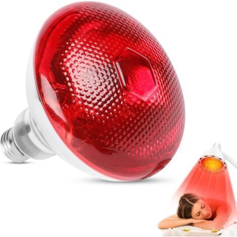 Lampe Infrarouge Chauffante 275W, Ampoule Infrarouge Chauffante E27, Lampe de Luminothérapie Rouge, pour le Visage, le Dos, le Cou, le Corps et la Taille, Soulageant les Douleurs Musculaires
