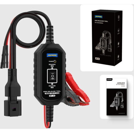 AUTOOL BT10 Kit de réinitialisation du frein de stationnement électrique pour voiture, outil de contrôle intelligent à double canal pour le desserrage et le serrage des freins EPB.