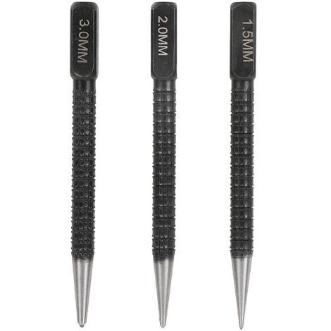 Chasse clous , 1.5 , 2 , 3mm , Lot de 3