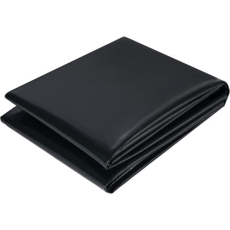 Bâche pour Étang en PVC, Robuste Bâche de Bassin 2M X 2M, Flexible Doublure Préformée Noires pour Bassins à Poissons de Jardin, Fontaines, Jardins d'eau et Cascades