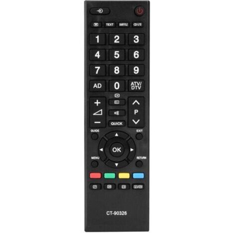 Télécommande de remplacement TV multifonction CT-90326 pour contrleur Toshiba