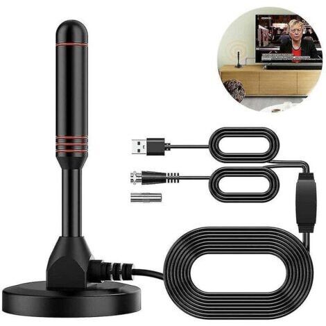 Antenne intérieure avec amplificateur - Antenne intérieure pour télévision - Antenne HDtv
