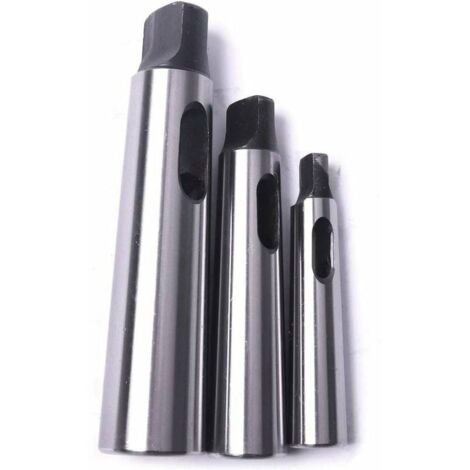 Shmshng – Cône Morse douille de perçage adaptateur de réduction pour tour à bois – Acier 45# – Précision 0,015 mm – Lot de 3 pièces