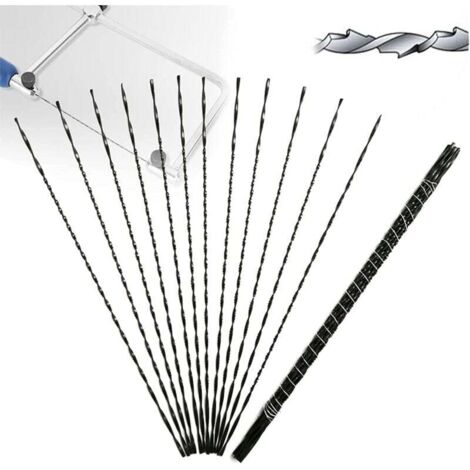 SNQ – Lot de 12 lames de scie à chantourner – Dents spirales en acier au carbone – Pour bois et plastique – Coupe précise 360° - ZP13875-04