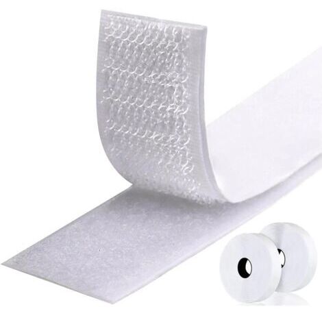 Sollbry – Bande auto-agrippante 3 cm x 4 m – Adhésif blanc pour surfaces lisses – Application flexible pour bricolage et organisation