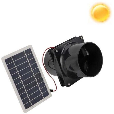 SNQ – Ventilateur d'extraction solaire 10W – Panneau solaire 12V – Installation facile pour serres, camping-cars et poulaillers – Poids 345g